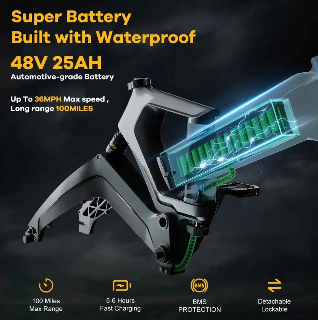 Electric bike - Up to 100Mile - 36mph